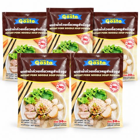 Gosto Instant Pork Noodle Soup Powder | 150g × 5 Packs