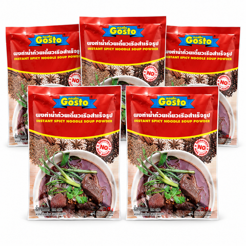 Gosto Instant Spicy Noodle Soup Powder | 208g × 5 Packs