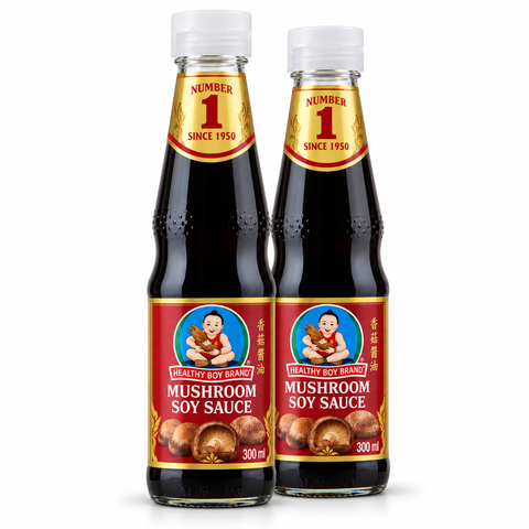 YWY Healthy Boy Mushroom Soy Sauce | 300ml × 2 Bottles
