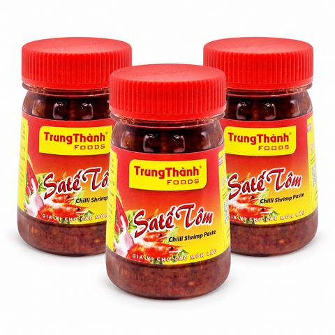 Trung Thành Saté Tôm Chilli Shrimp Paste 100ml × 3 Jars