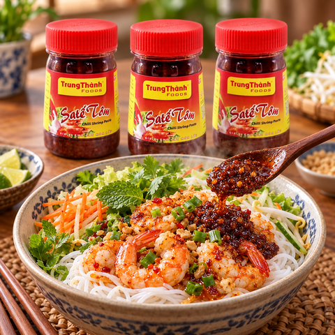 Trung Thành Saté Tôm Chilli Shrimp Paste 100ml × 3 Jars