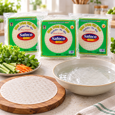 SAFOCO Vietnamese Rice Paper 22cm 300g × 3 Packs