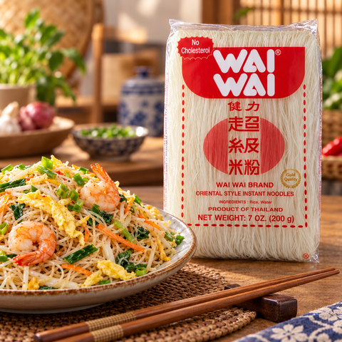 WAI WAI Rice Vermicelli | 200g × 5 Packs