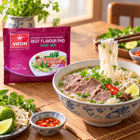 VIFON Phở Bò Beef Flavour Rice Noodles | 60g × 30 Packs