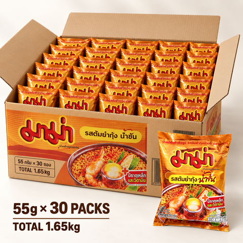 MAMA Shrimp Creamy Tom Yum Instant Noodles | 55g × 30 Packs